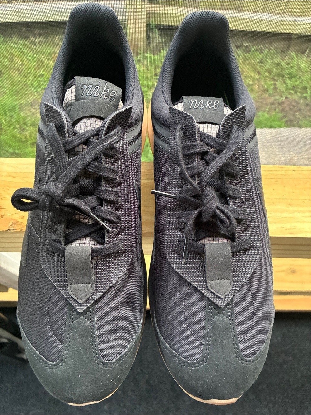 Nike Men's Black Mesh & Suede Sneakers